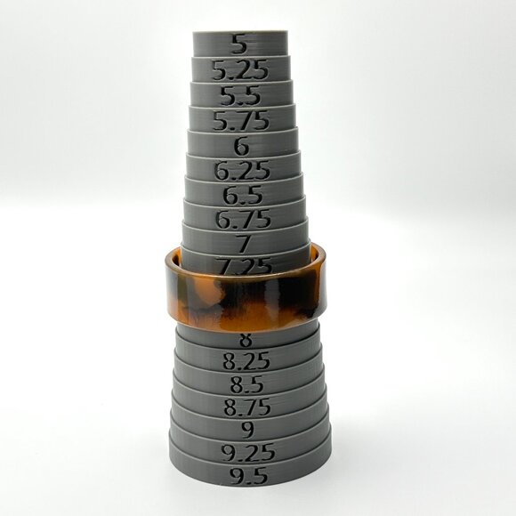 Vintage Tortoiseshell Bangle Set — Size 7 1/2 — Fab Lucite & Acrylic Stack — EUC - Picture 6 of 8